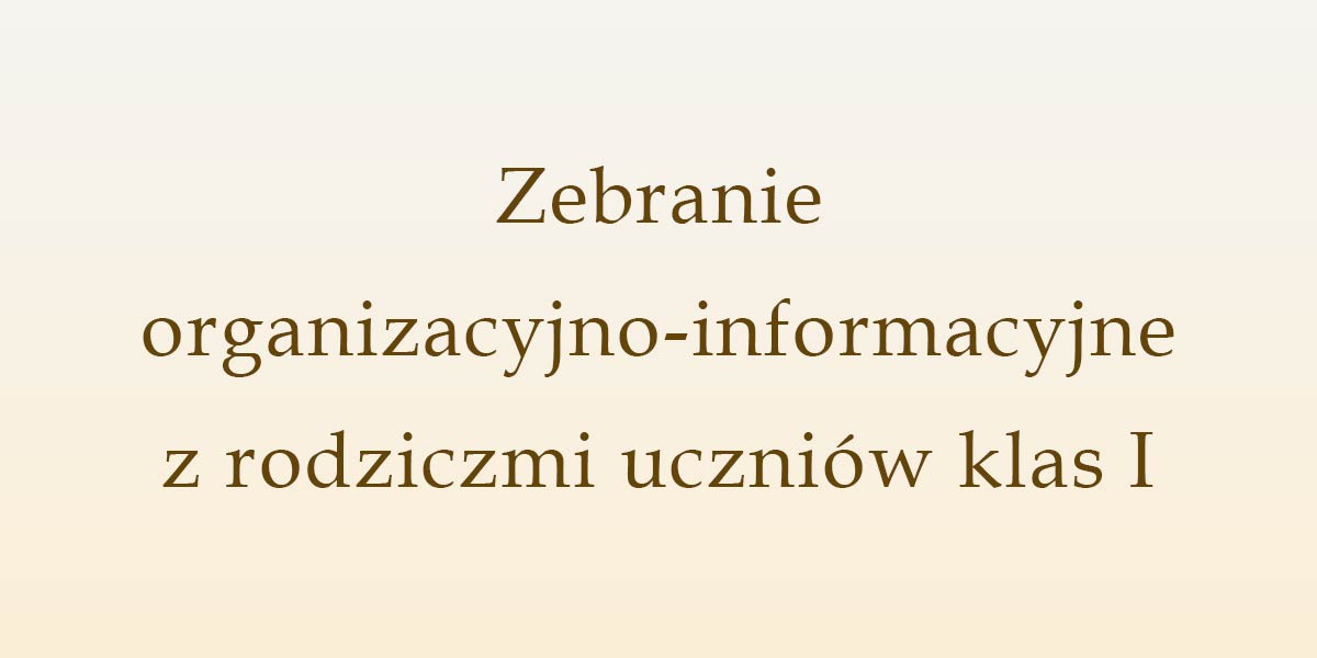 Informacja o zebraniu